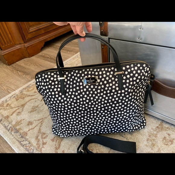 Beautiful black and white dot Kate Spade ♠️ hobo - Picture 5 of 13